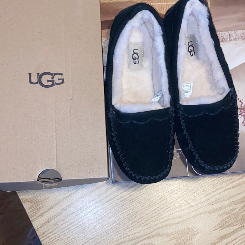 UGG Black Moccasin Slippers